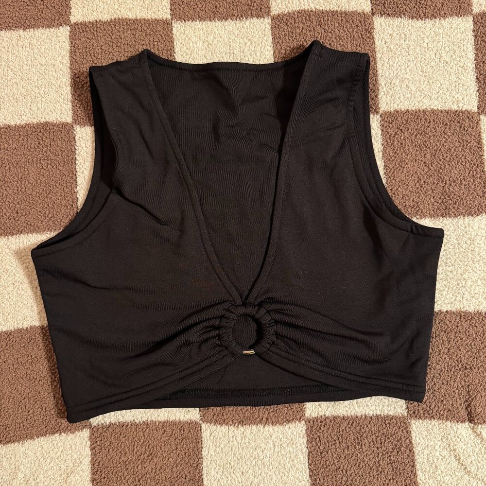 Black Festival Crop Top